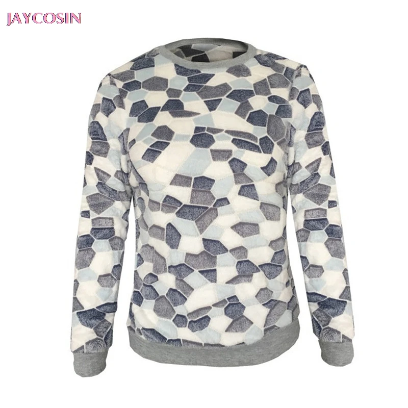 JAYCOSIN 2019 свитер с каменным принтом модный Женский Повседневный круглым вырезом