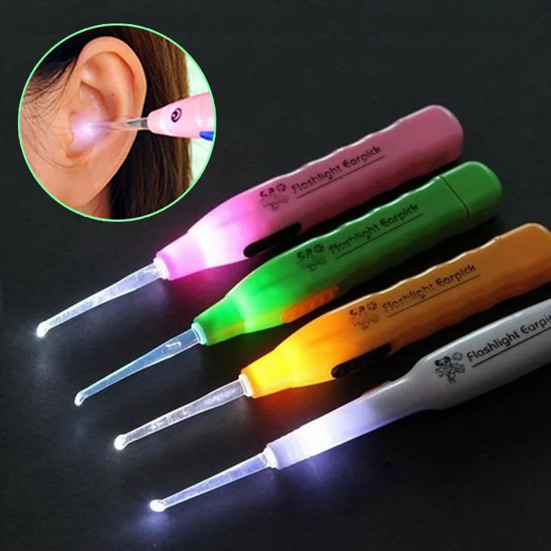 

Flashing Light LED Ear Wax Remover Curette Cleaner Earpick Tool