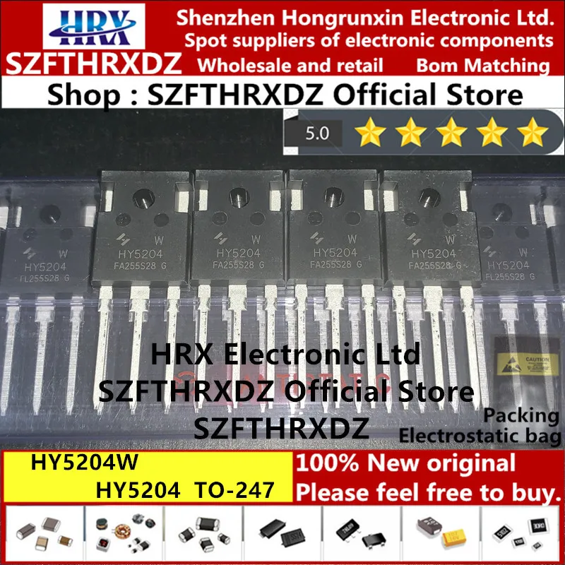 100% Новый оригинальный HY5204W TO 247 HY5204 TO247 MOSFET 40V 320A 30 шт./трубка (10 шт.)|Индукторы| |