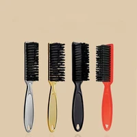 plastic handle hairdressing soft hair cleaning brush barber neck duster broken hair remove comb hair styling tools diy home
