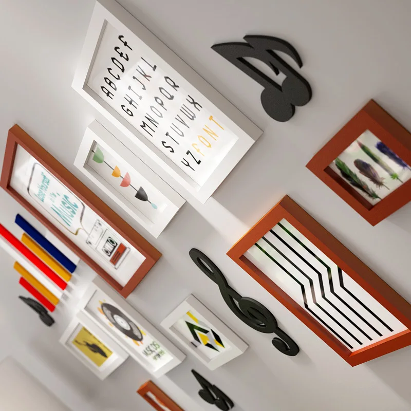 

Wall Hanging Wooden Photo Frame Set For Hallway Bedroom Living Room Family Wall Decoration Modern Art Home Decor Pictures