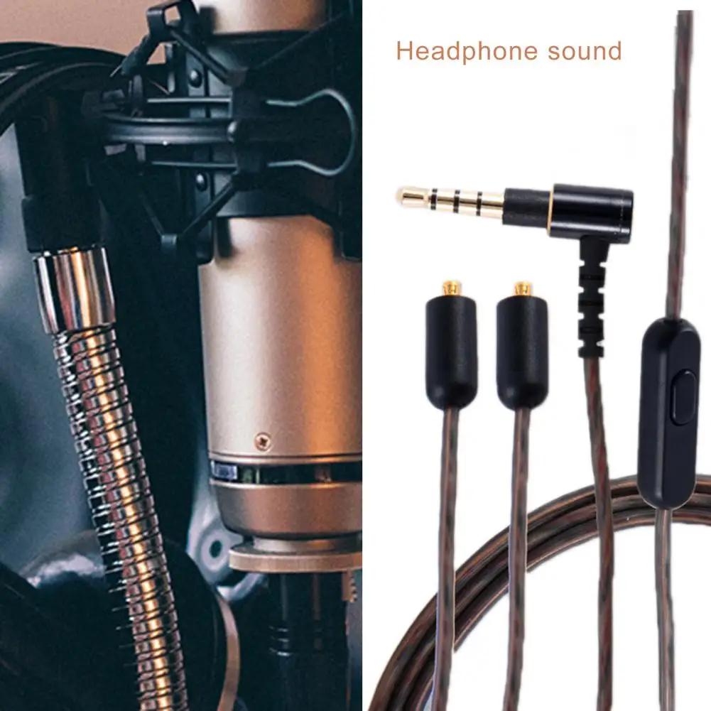 Wire Control Compact 3.5mm MMCX Pin Headset Upgrade Cord Plug Play Audio Connecting Lossless | Электроника
