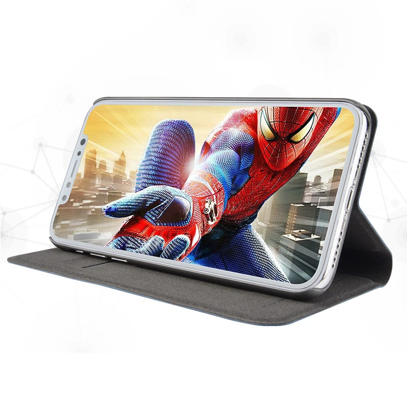Магнитный кожаный чехол-книжка с откидной крышкой для IPhone 5 женский 6 6s 7 8 Plus X XR Xs Max