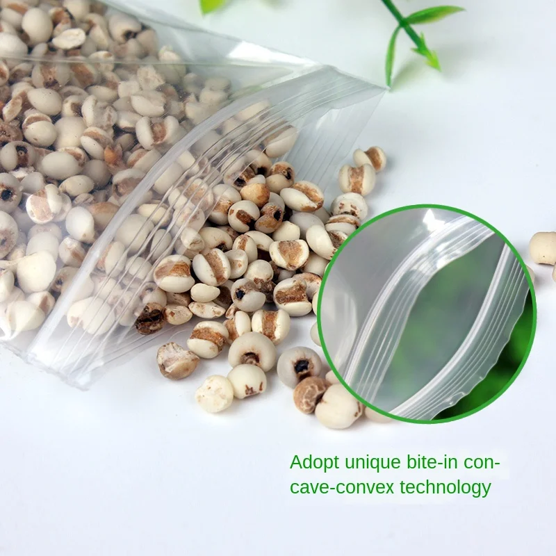 Прозрачный пластиковый пакет с застежкой молнией упаковочный 13x19 см утолщенный 0