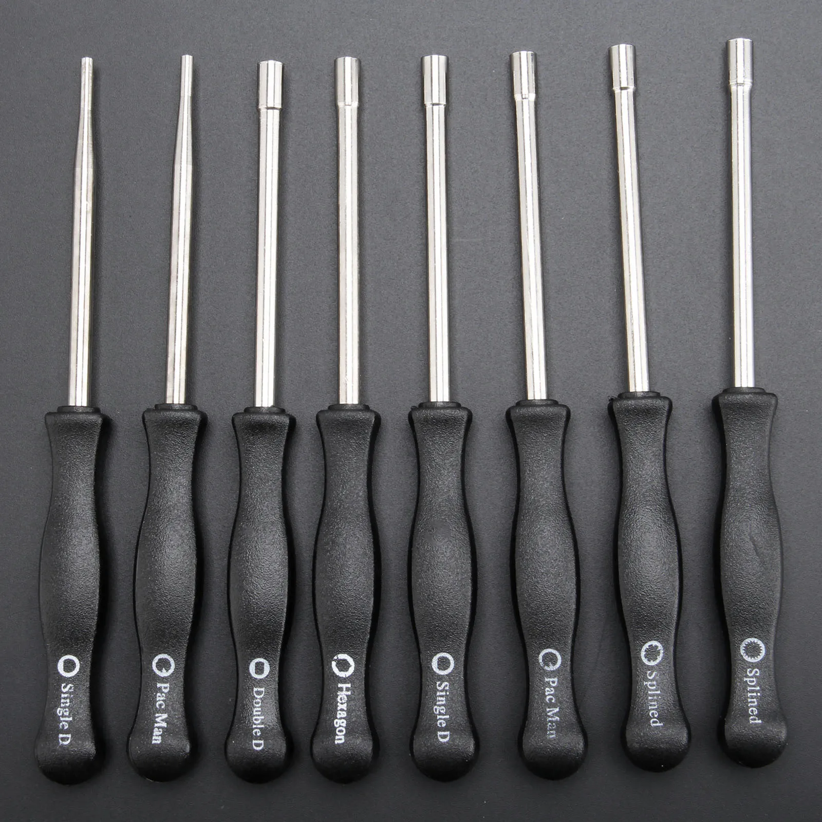 

Pac Man/Small Pac Man/Single D/Small Single D/Double D/Hexagon/7 Teeth /21 Teeth Splined Screwdriver Carburetor Adjustment Tool