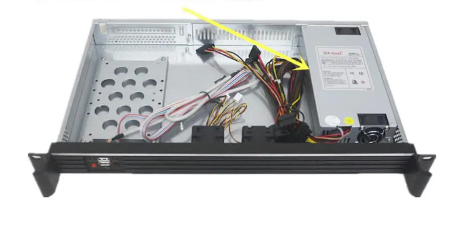 Новый 1U ipc Шасси rackmount корпус глубина 250 мм мини ITX ультра-короткий для 17*17 см