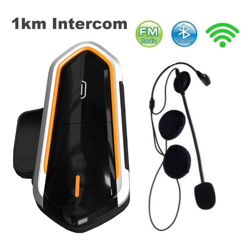 Модная Водонепроницаемая Bluetooth гарнитура QTBE6 для мотоциклетного шлема