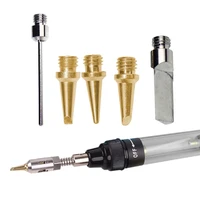 5pcsset butane gas soldering iron kit welding kit torch pen tool gas soldering iron head for hs 1115k