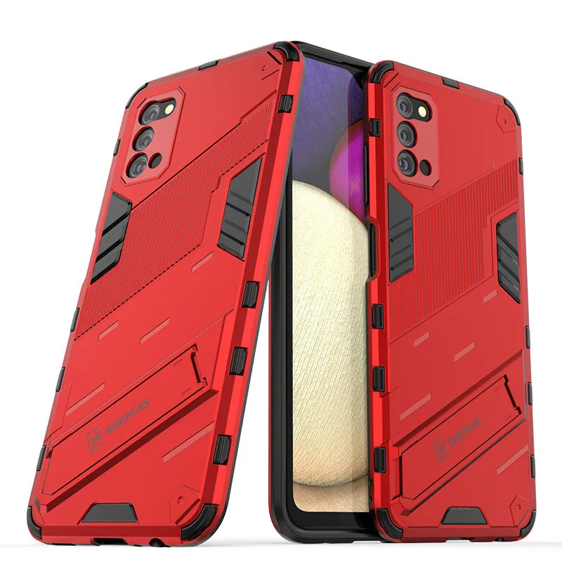 For Samsung Galaxy A03s Case For Samsung A03s A12 A22 A32 A52 A72 A02 A82 Cover PC Silicone Stand Protective Shockproof Case