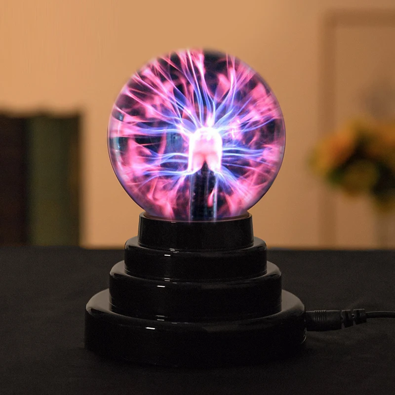 1PCS Magic Glass Plasma Ball Sphere Lightning Party USB Glitter Lamp For Kids Gift New Year Touch Sensitive Night Light | Лампы и