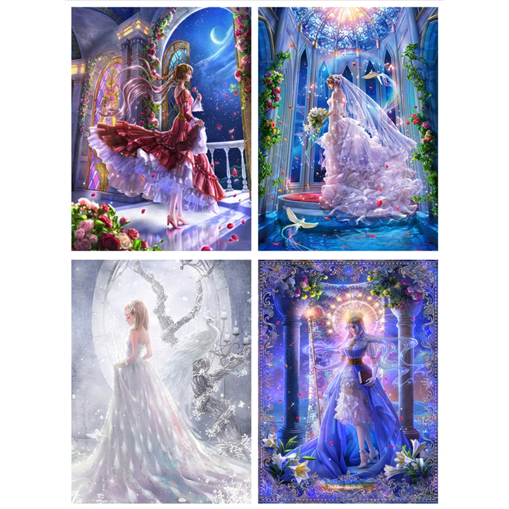 5D алмазная живопись полноразмерная/круглая картина сделай сам из мультфильмов