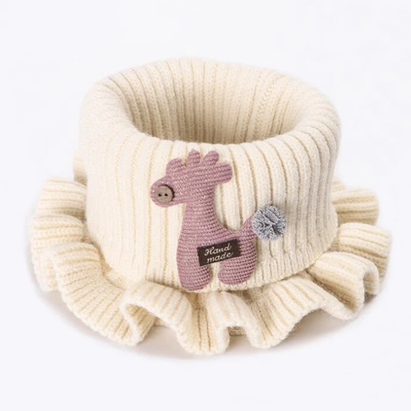 

2020 Spring Baby Girls Scarf Children Girls Boys Kintted O Ring Scarves Chidren Outing Protect Kint Solid Color Kids Collar