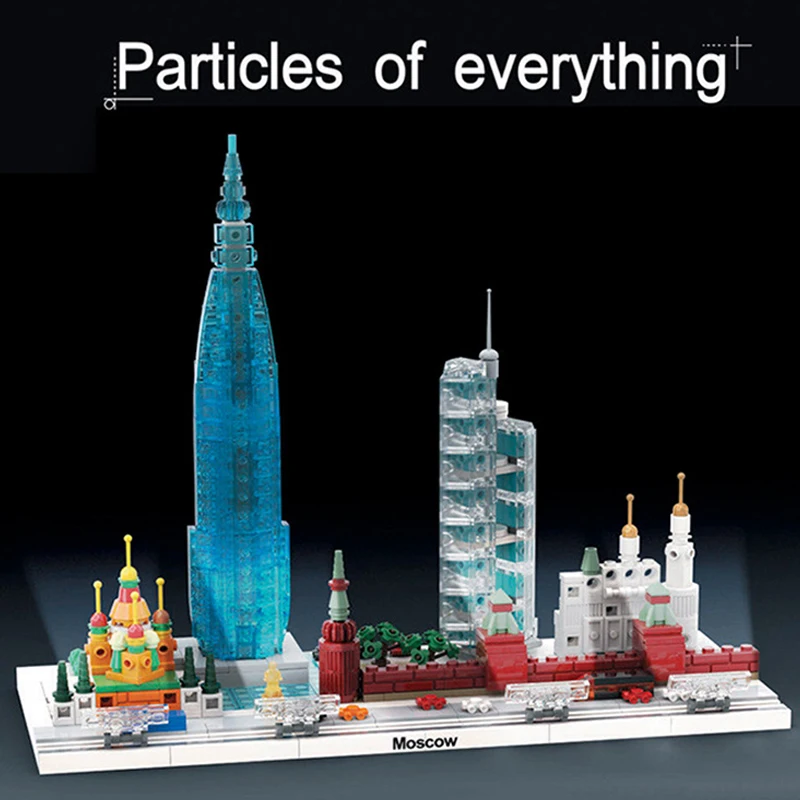Дизайн конструктора строительные блоки Строительство города Москвы Skyline