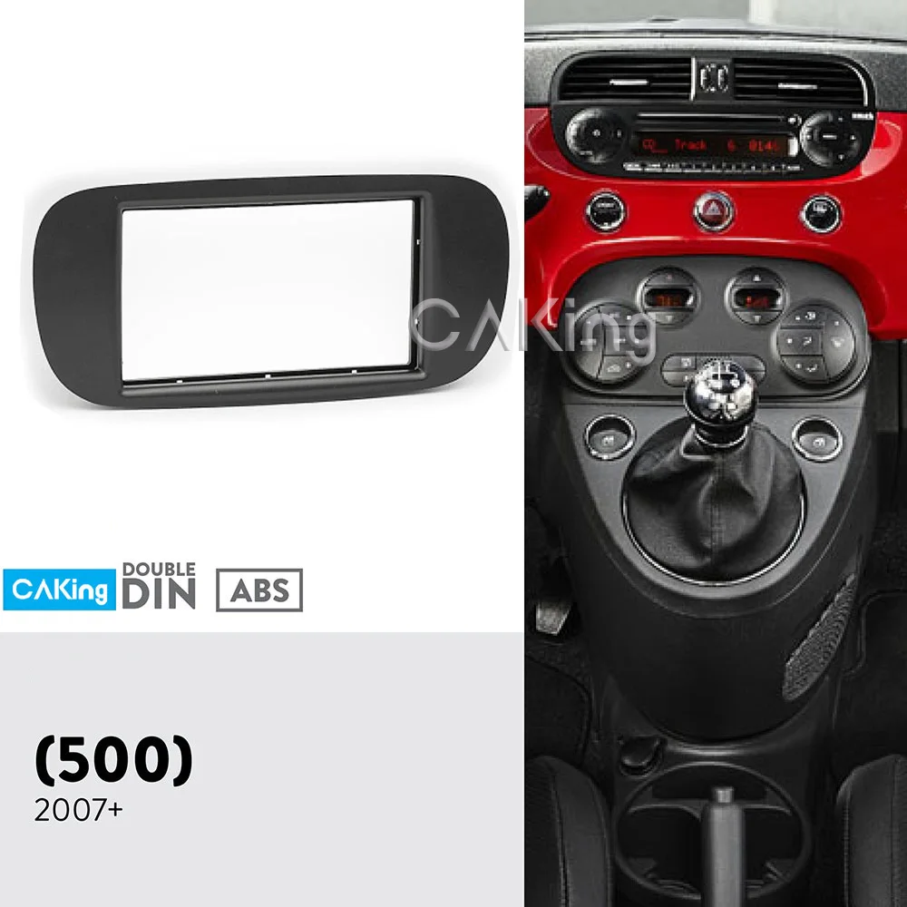 Двойная Din радиопанель Fascia ДЛЯ 2007 2015 FIAT 500 комплект для установки аудиорамы