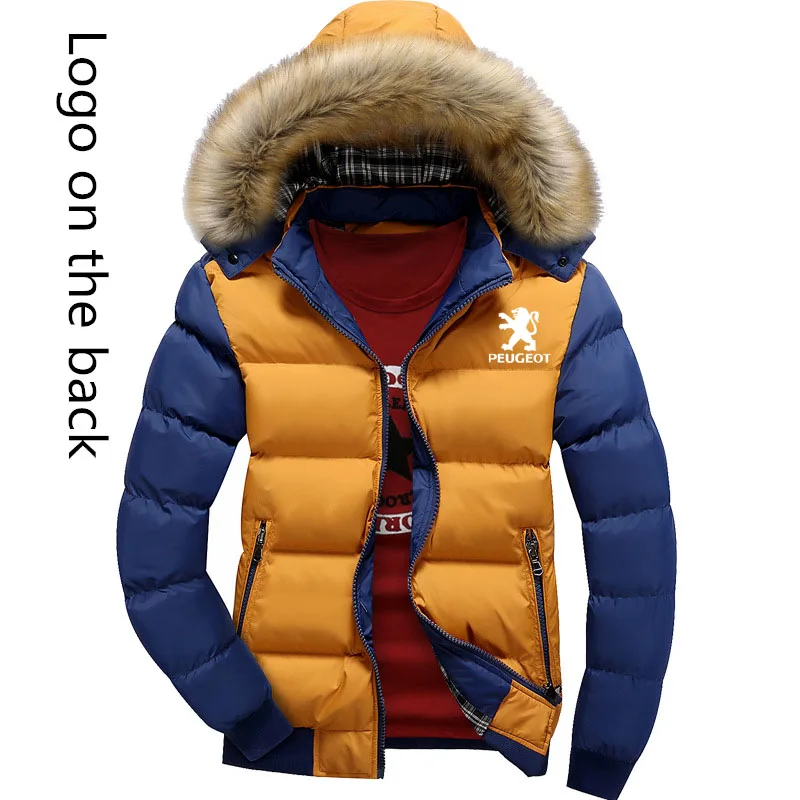 

Winter fleece Thicken Warm coats Hoodies Men Peugeot Car Logo Print tracks Fashion Mens Hoodies Zipper Jacket