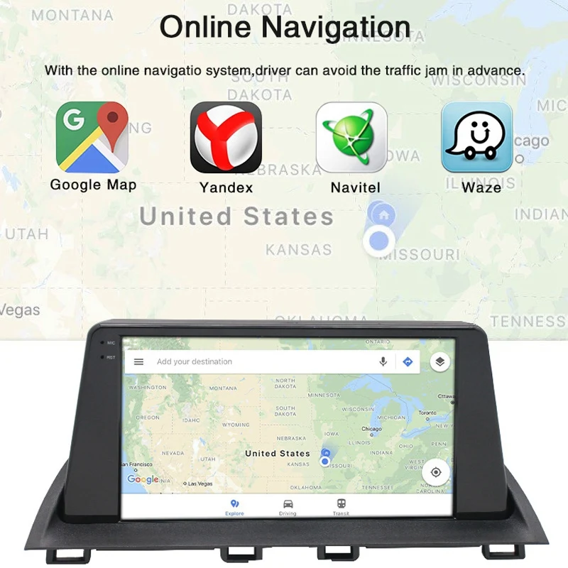 9 дюймов Android 1 2.5D HD пресс Sn автомобильный MP5 плеер для Mazda 3 1G + 16G Wifi Bluetooth GPS