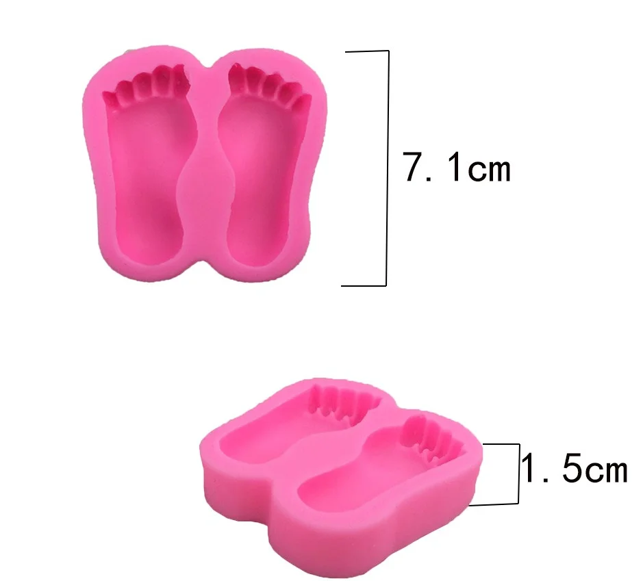 1 шт. форма для ног ребенка пищевой силикон Шоколадка желе лед помадка украшения
