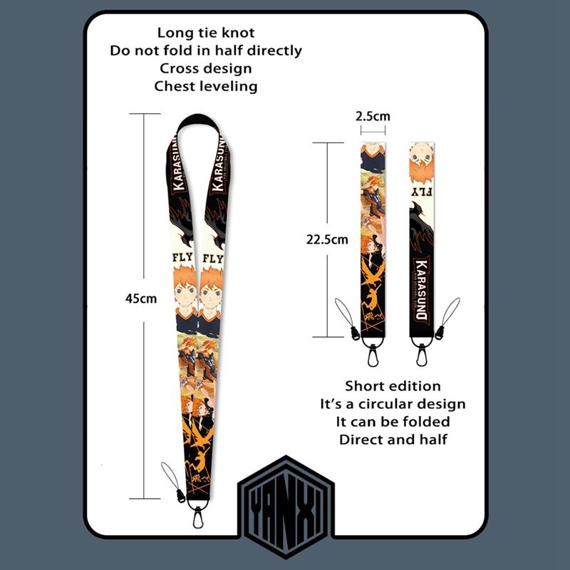 

Anime Haikyuu!! ID Card Bus Card Creadit Card Badge Protector Neck Straps Cards Protective Cover Anti Lost Lanyard