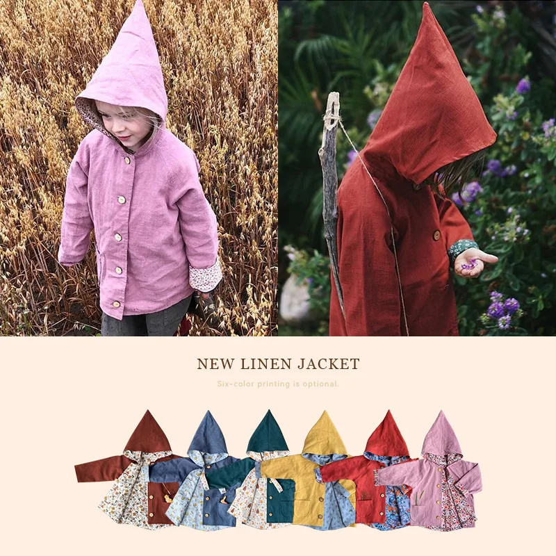 

(Ship In September) Per-sale 2021 KC Toddler Girl Winter Clothes Elf Hooded Thin Coat Baby Girls Clothing Baby Boys Jackets