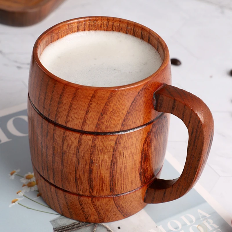 500 мл деревянный пивной Чай Кофе чашка стакана воды теплозащитные вечерние