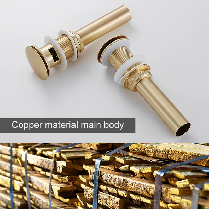 Латунная раковина MOLI выдвижной слив латунная сливная пробка для ванной внутри и