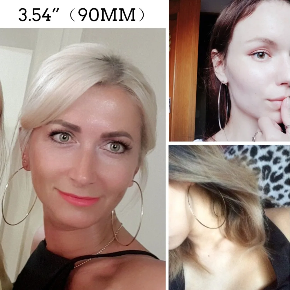 Большие круглые серьги из нержавеющей стали золотого цвета, модные женские очаровательные серьги-кольца, ювелирные изделия, женские серьги doreilles