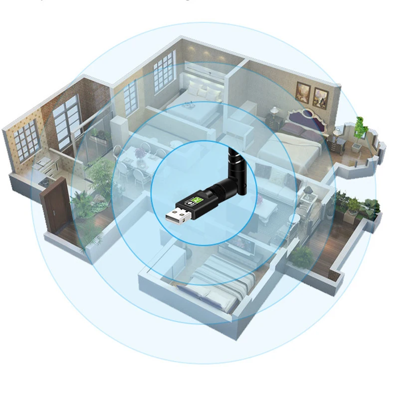 Чипсет Realtek 8811au AC600M 2 4 ГГц + 5 8 ггц Wifi адаптер USB2.0Wifi приемник сетевая карта с 5DBi