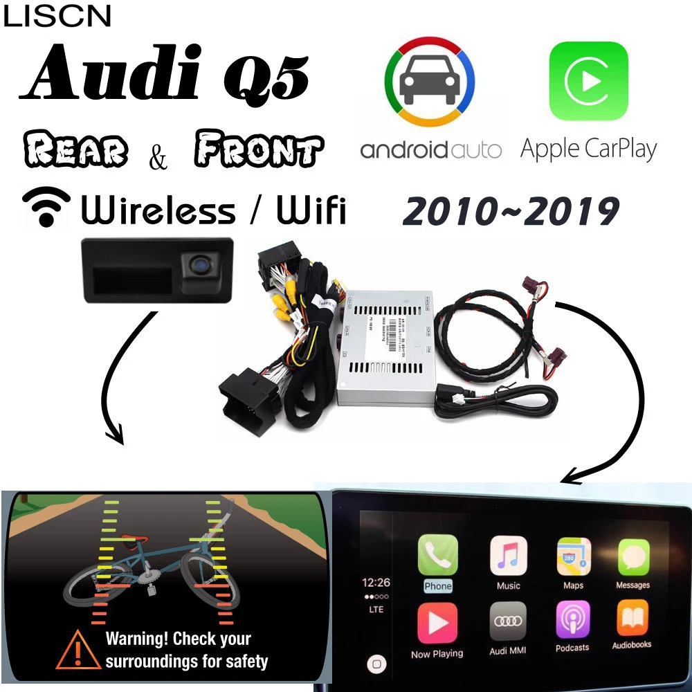 Беспроводная камера Carplay для Audi Q5 8R FY 2010 ~ 2019 адаптер задней фронтальной камеры
