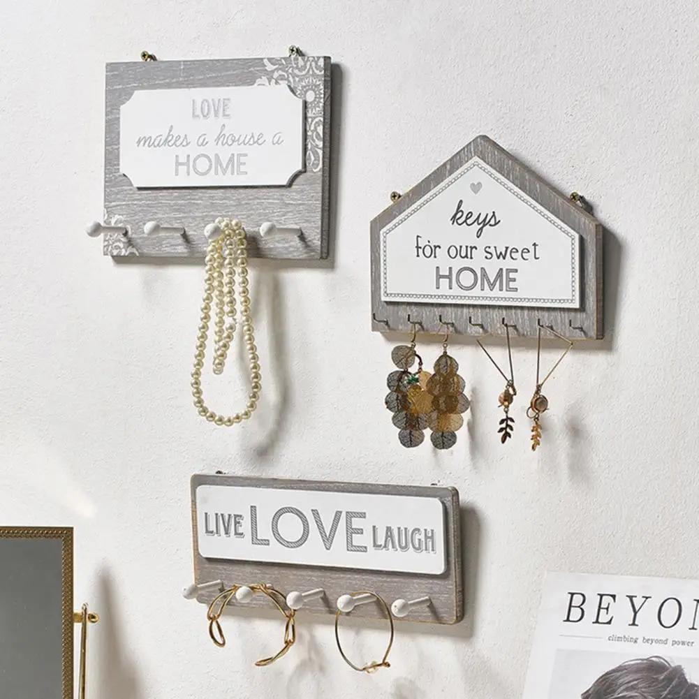 

Настенный деревянный держатель для ключей, настенный органайзер прямоугольной формы, настенная вешалка для ключей, крючки для пальто