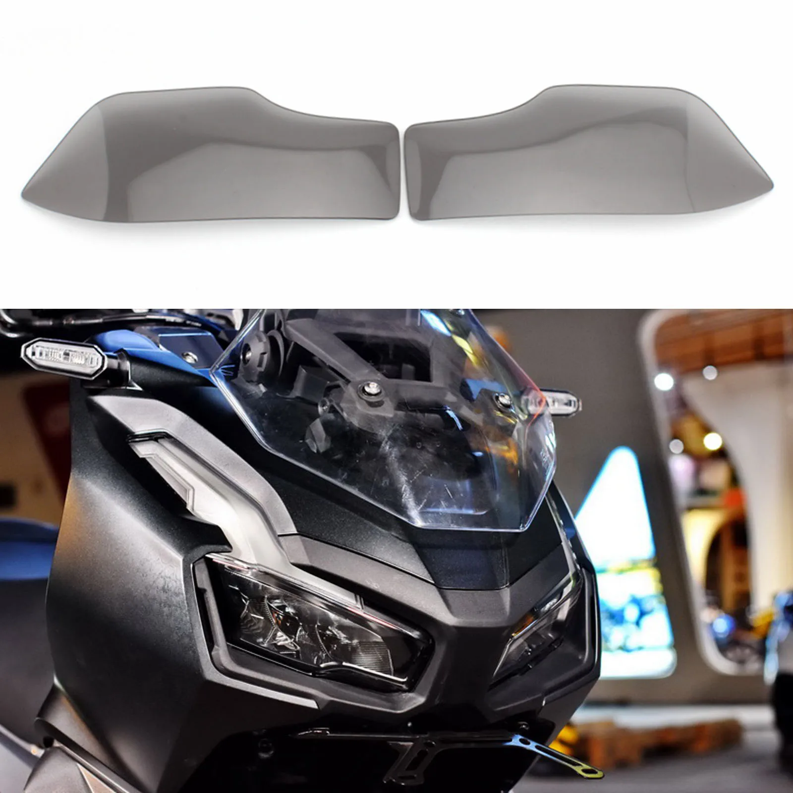 

Передняя фара Areyourshop для защиты объектива передней фары Подходит для Honda Adv 150 2019 2020 Запчасти для мотоциклов