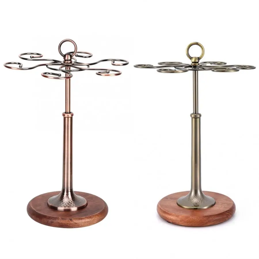 Стойка для стаканов вина настольная железная 6 бутылок Стеклянная стойка