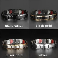 zhixun elegant women black gold color punk bracelets for men fashion silver color party jewelry gifts wholesale