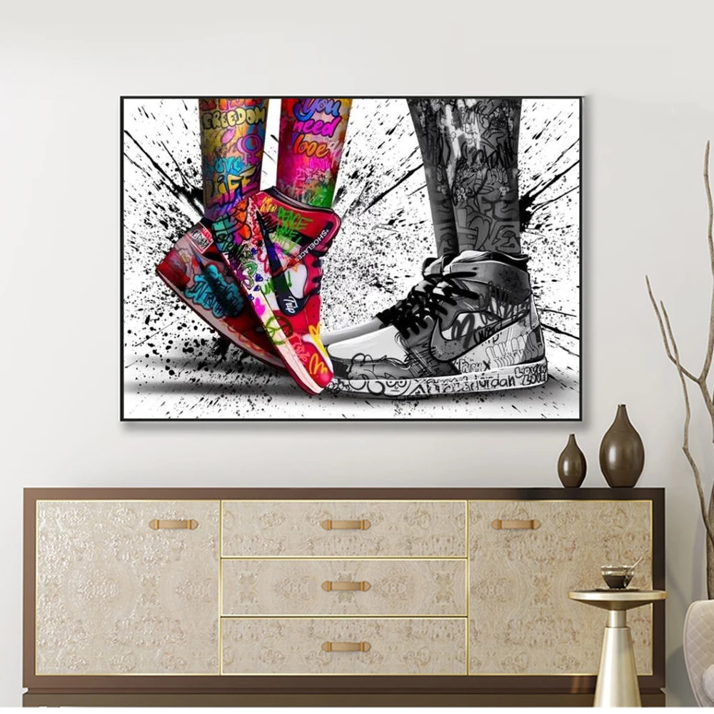 

Cartoon DIY Diamond Painting Feet Graffiti Full Circle Square Diamond Cross Stitch Mosaic Color Impact Handmade Home Decoration