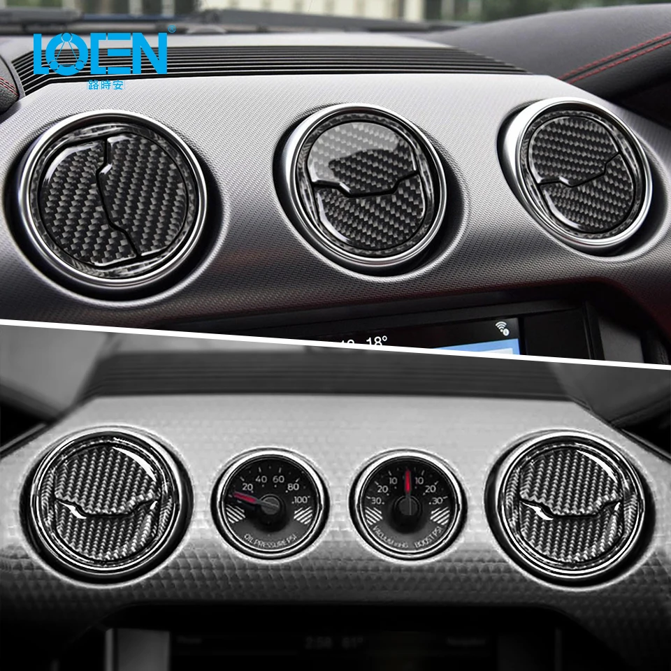 Декоративная наклейка для салона автомобиля Ford Mustang из углеродного волокна