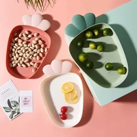 creative home accessories cute plate radish shape nuts plate nordic multifunction kitchen accessories snack plate fruit plates