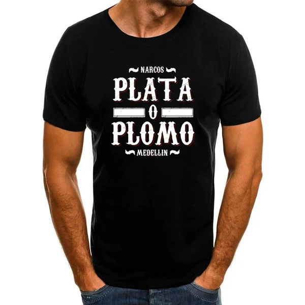

plata o plomo Summer men's and women's cotton t-shirts hip hop Street costumes