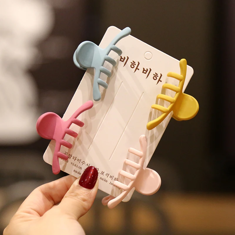 Женские зажимы для волос черные пластиковые краб простые | Украшения и