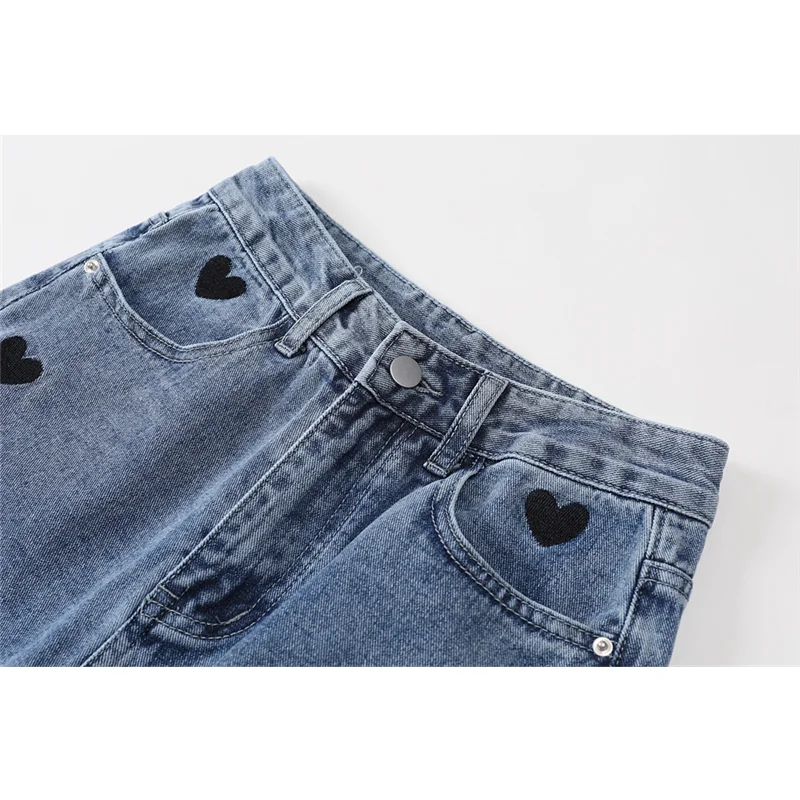

FAKUNTN Women Jeans 2021 Autumn Streetwear Fashion High Waist Jeans Wide Leg Long Pants Vintage Casual Baggy Straight Mom Denim