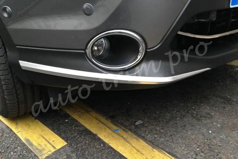 Хромированная накладка на переднюю решетку бампера гриля в полоску для Nissan Qashqai