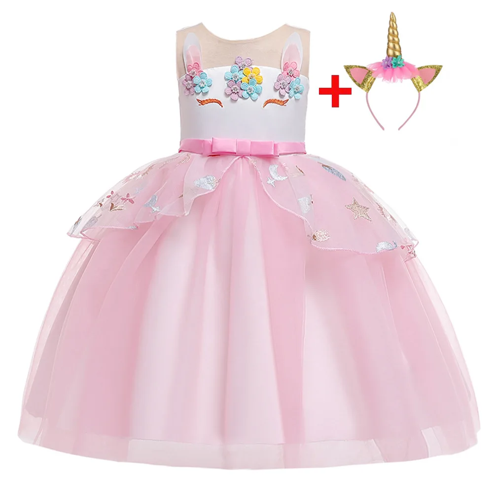 

Детские платья для девочек; Платье принцессы с единорогом; Летнее платье с блестками и звездами для девочек; Вечерние платья для маленьких д...