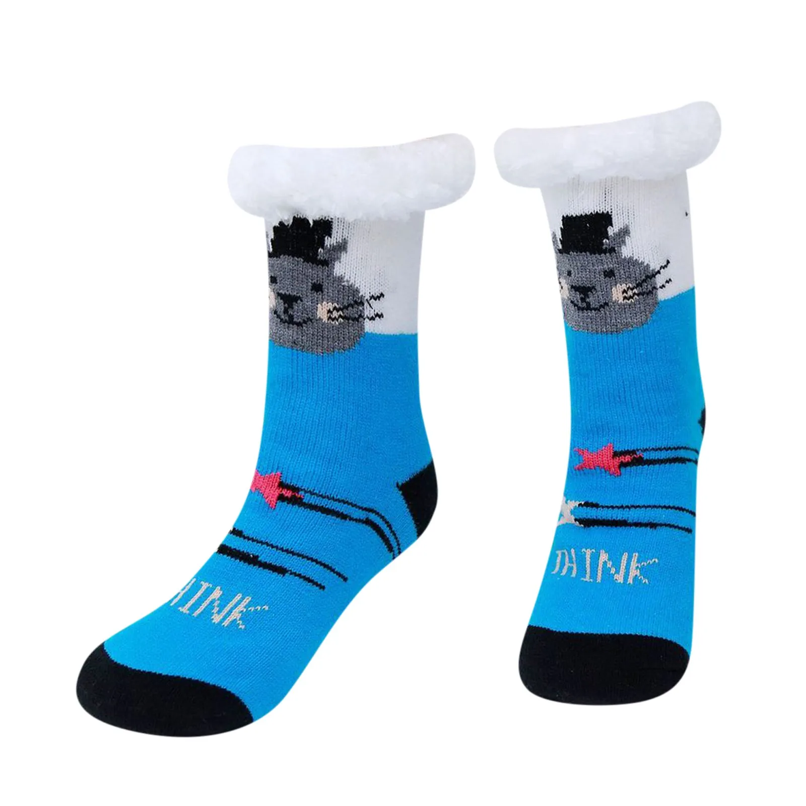 Удобные Зимние флисовые мягкие пушистые теплые тапочки домашние носки