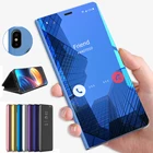 Умный зеркальный ЧЕХОЛ ДЛЯ Vivo X20 Plus X21 X23 NEX S, зеркальный кожаный чехол-книжка с откидной крышкой для Vivo Y17 Y15 Y3, чехол-книжка, оболочка, чехлы Etui