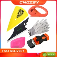 cngzsy car wrap tools kit film scraper corner squeegee glue cleaner glass wiper blade nylon gloves cutter vinyl install tool k66