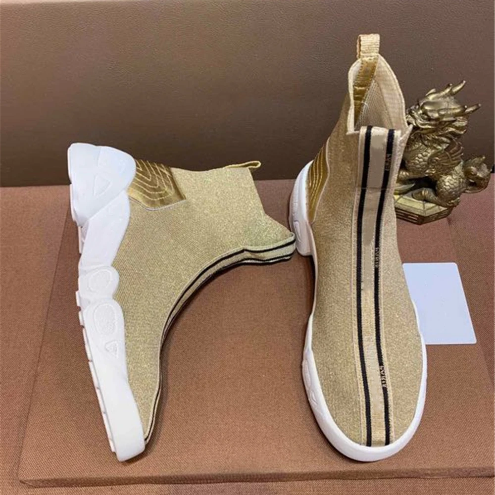 Женская обувь кроссовки повседневная трикотажная с гибкой подошвой дышащие