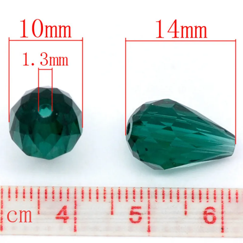 8 сезонов Хрустальные стеклянные бусины россыпью каплеобразный малахит зеленый