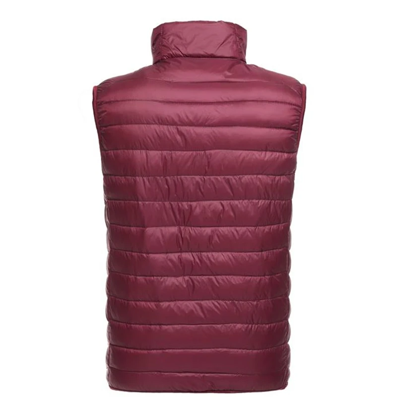 Женская Осенняя однотонная парка с капюшоном без рукавов 93% пух женская теплая