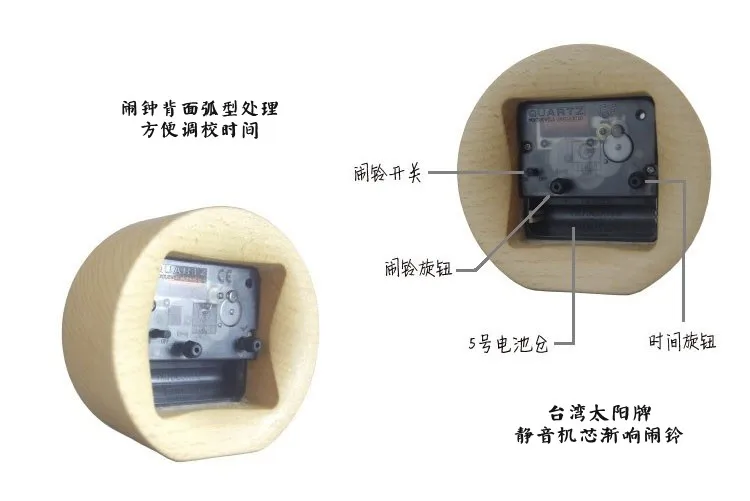 Твердые деревянные будильники прикроватные часы для спальни студенческие
