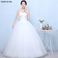 kaunissina cheap corset wedding dress sleeveless strapless bride wedding gowns white ball gown bridal dresses robe de mariage
