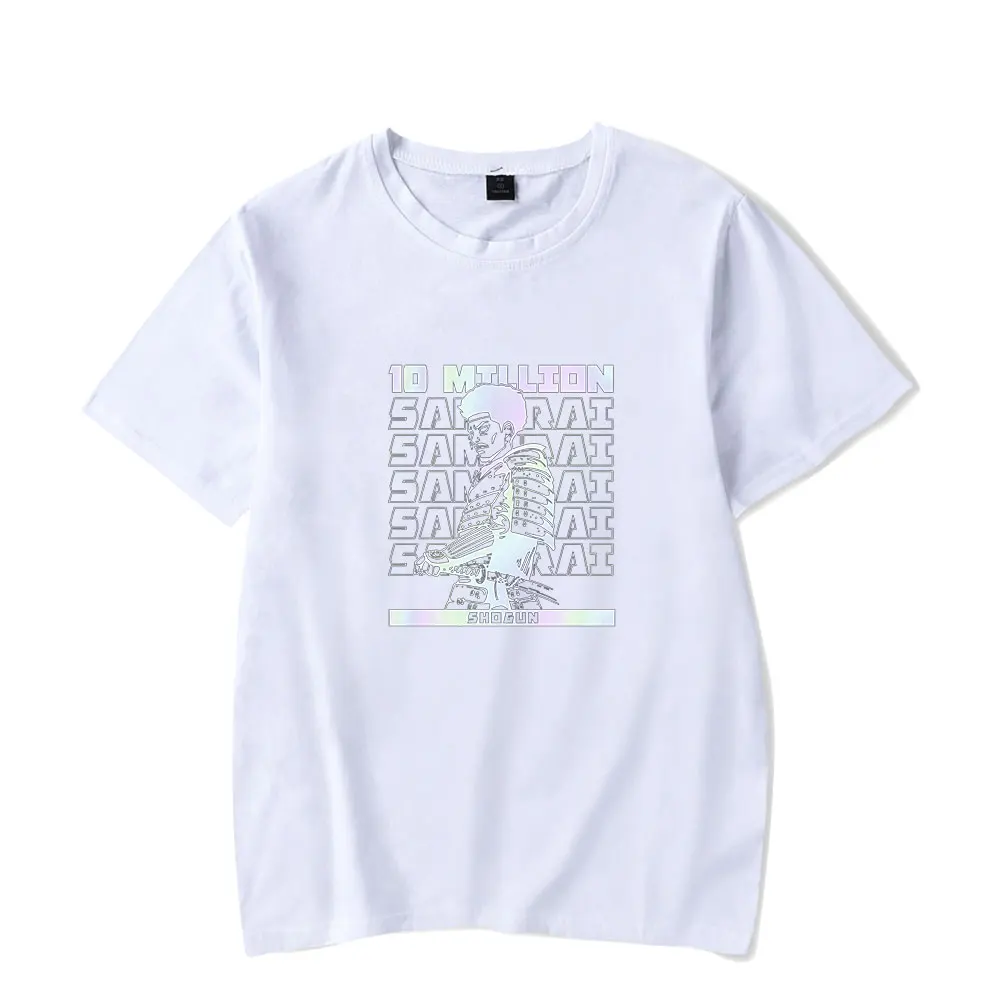

Удобная футболка Coryxkenshin Merch 10 Mil Samurai с надписью из фольги, повседневные универсальные нейтральные футболки с коротким рукавом, топы
