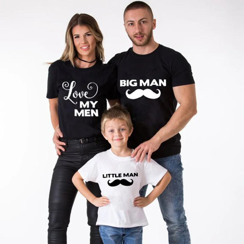 Летняя хлопковая одинаковая футболка с короткими рукавами для всей семьи